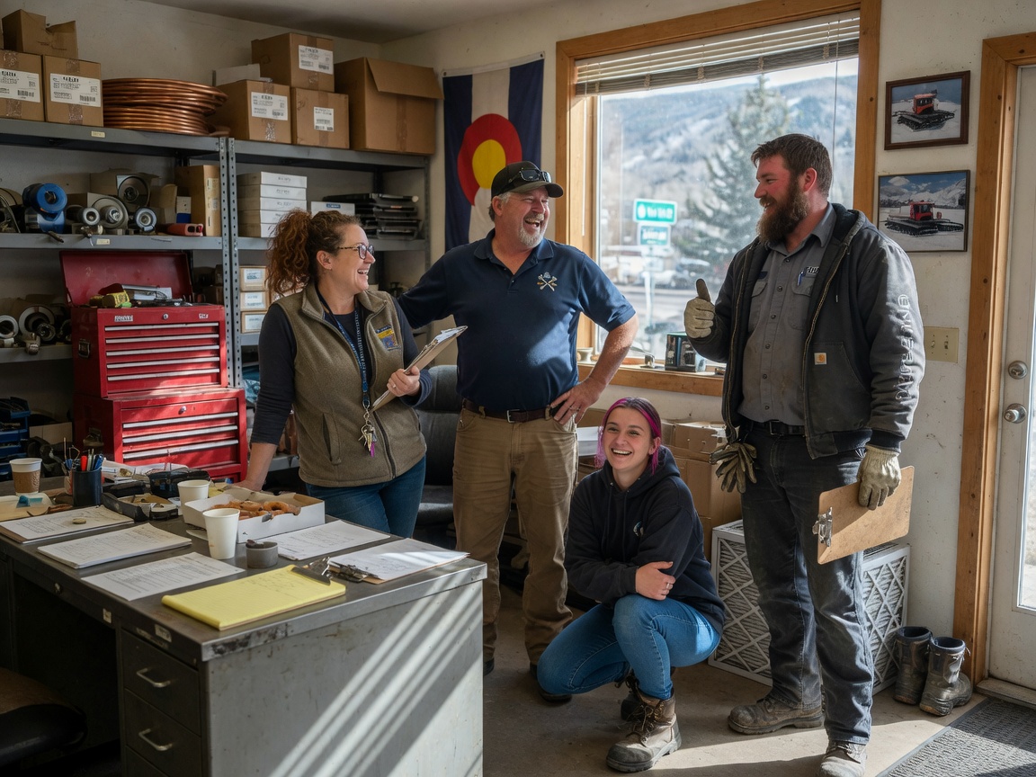 The True Temp Homes Sterling AK team at work in Vail
